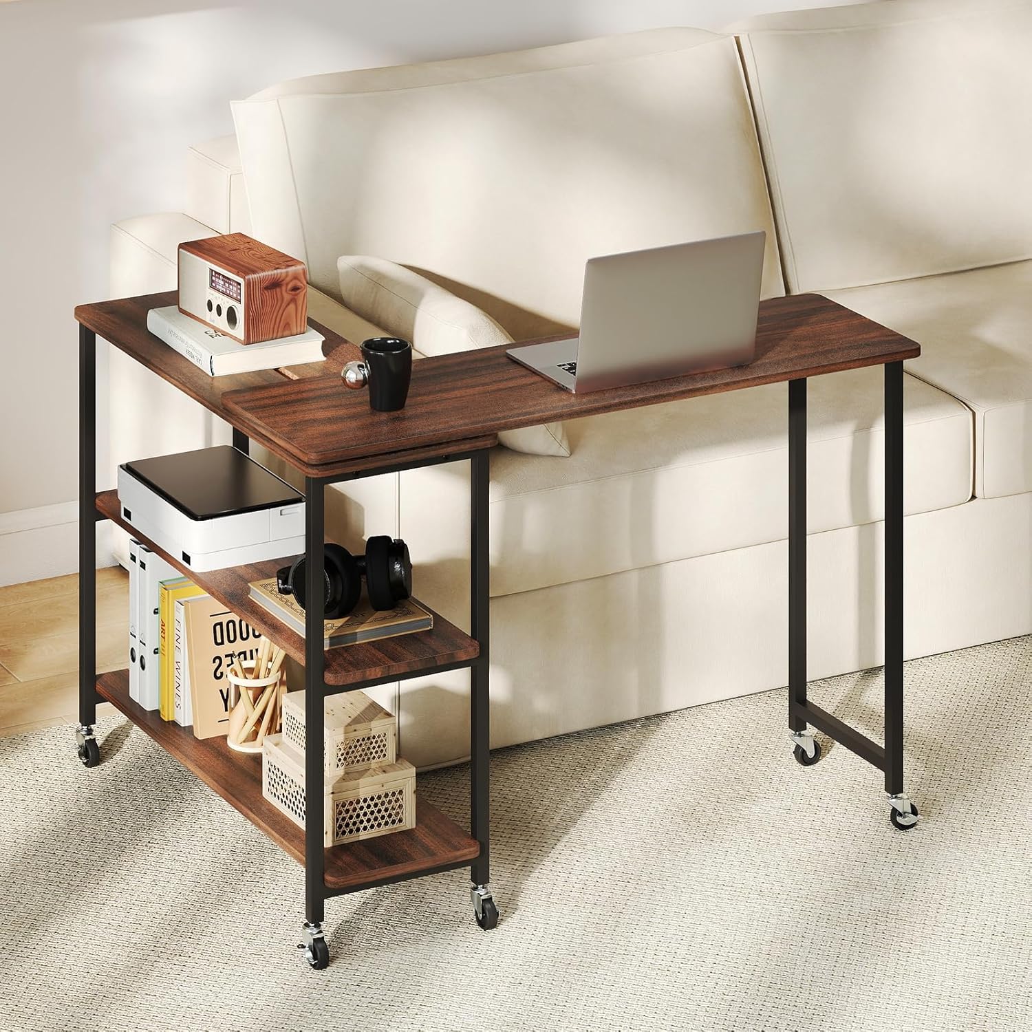 Desk Setup For Laptop - 360 ° Mesa Auxiliar Giratoria con