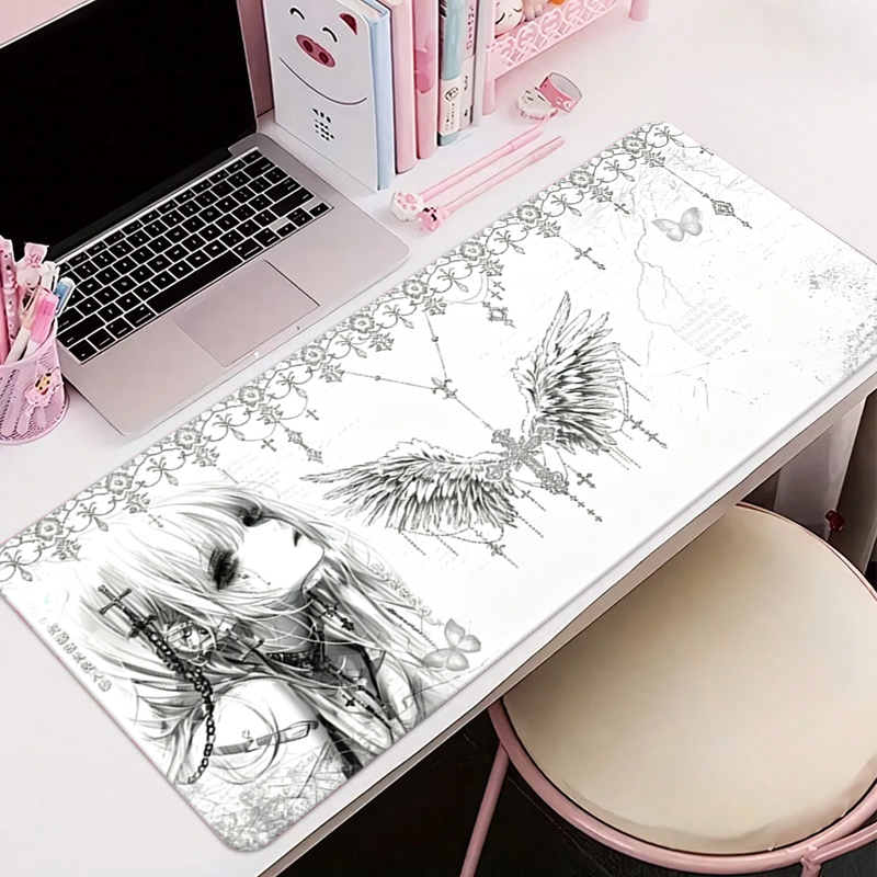 Desk Setup Ergonomic - Alfombrilla de ratón de cuero, alfombrilla