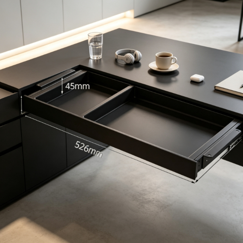 Desk Setup Home - Bandeja de Almacenamiento Deslizable Premium para