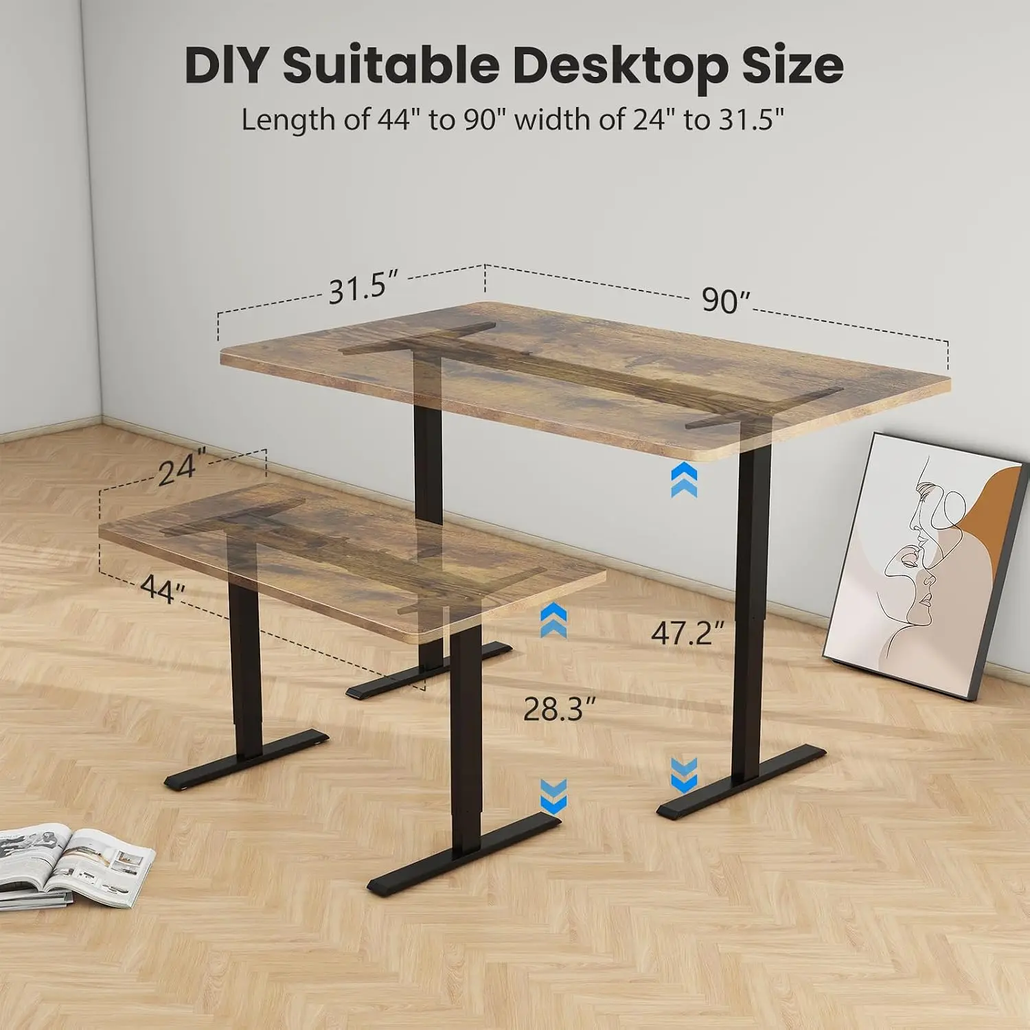 Estructura de Escritorio de Al - Desk Setup Height reseña y precio