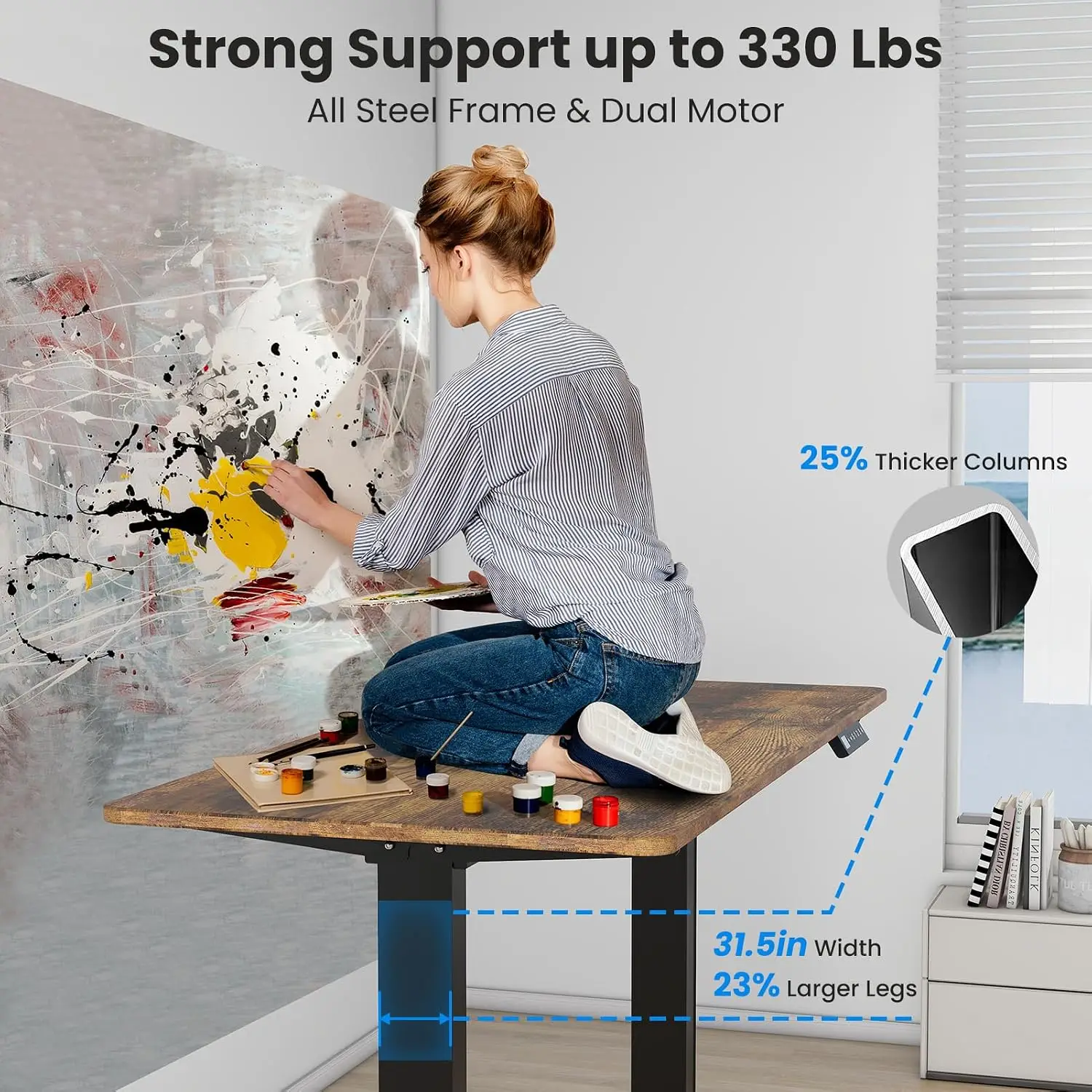 Estructura de Escritorio de Al - Desk Setup Height reseña y precio