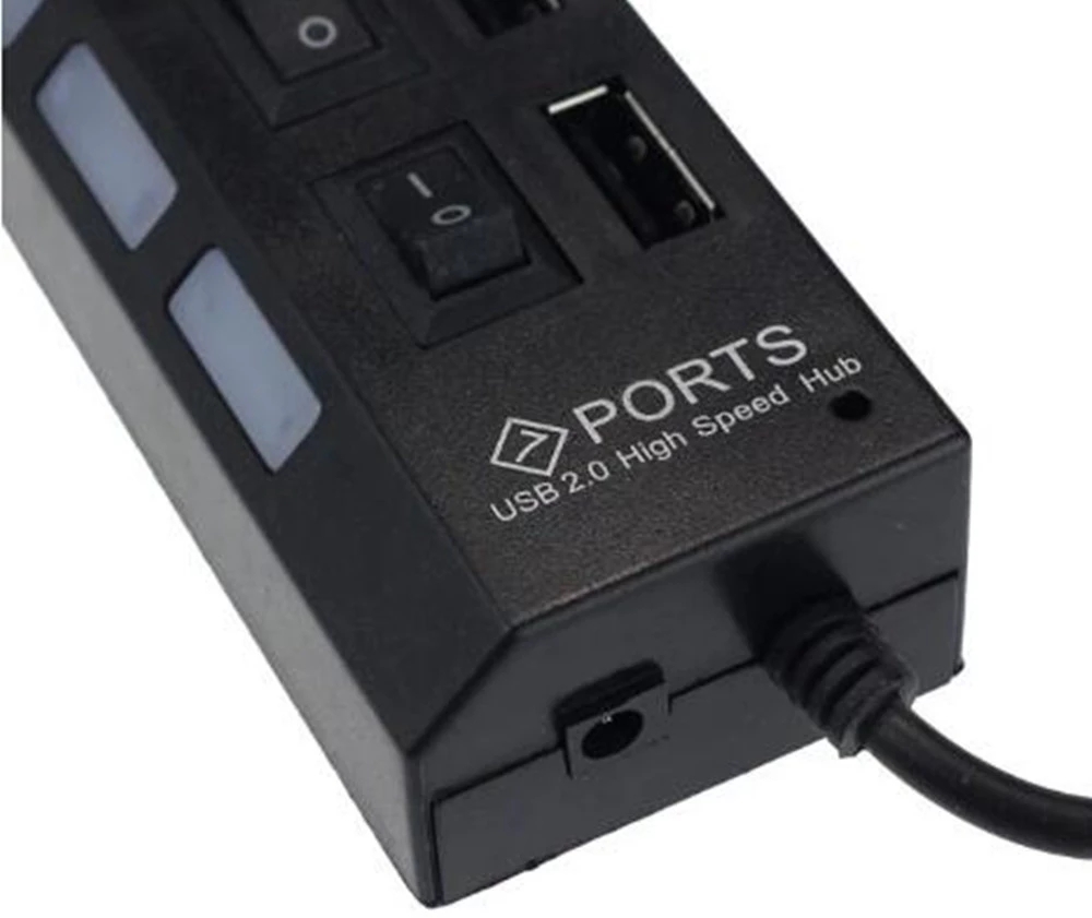 Divisor de 7 puertos USB 2,0 p - Desk Setup Mac reseña y precio