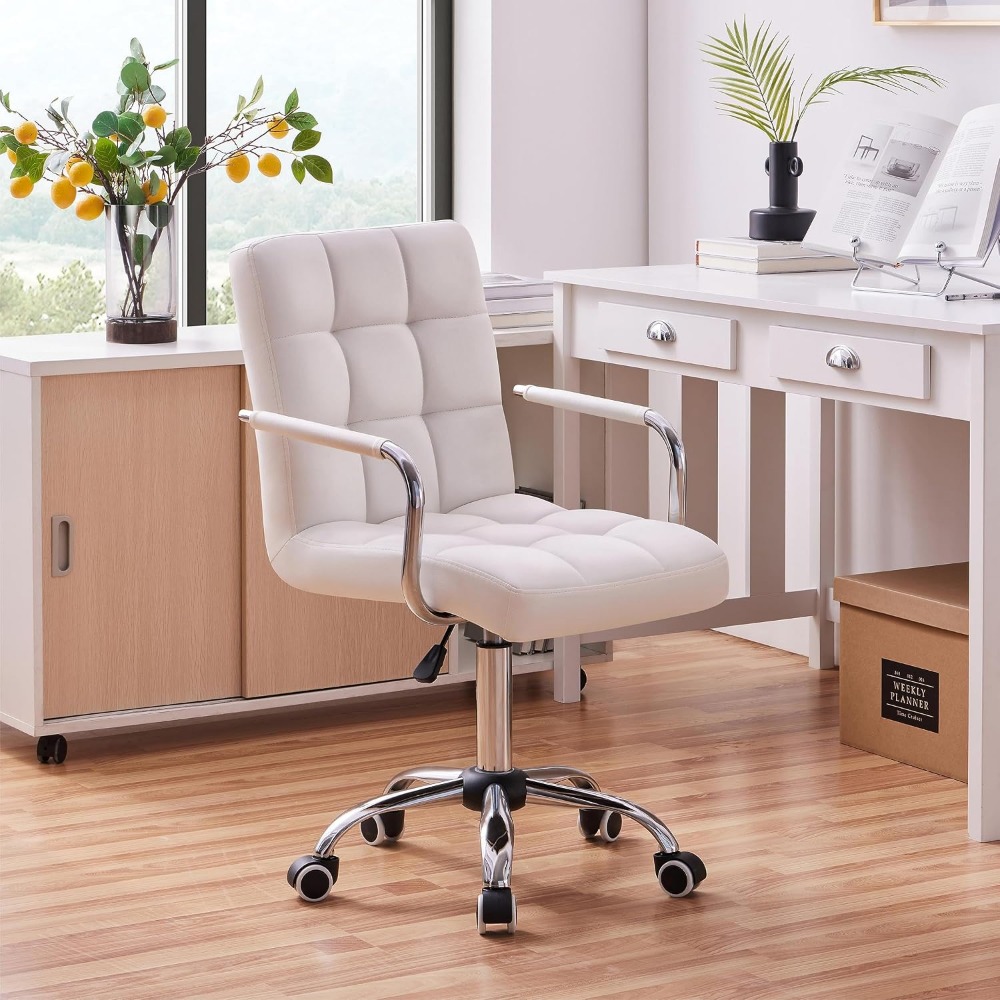 Silla de tocador - Tapizada en - Desk Setup Height reseña y precio