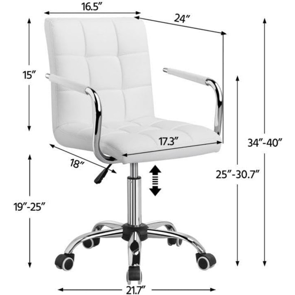 Silla de tocador - Tapizada en - Desk Setup Height reseña y precio