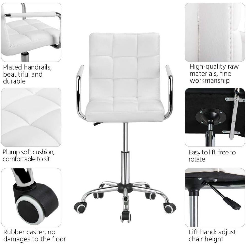 Silla de tocador - Tapizada en - Desk Setup Height reseña y precio