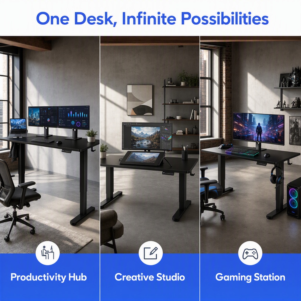 Escritorio Eléctrico Ajustable - Desk Setup Height reseña y precio