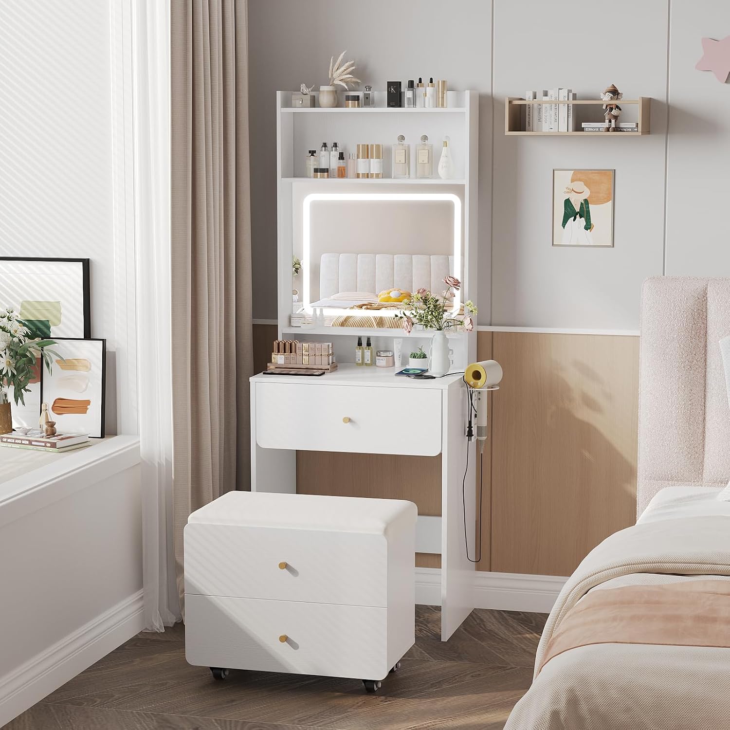 Tocador de Maquillaje con Espe - Desk Setup Bedroom reseña y precio